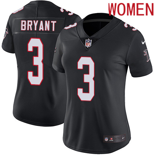2019 Women Atlanta Falcons #3 Bryant black Nike Vapor Untouchable Limited NFL Jersey->women nfl jersey->Women Jersey